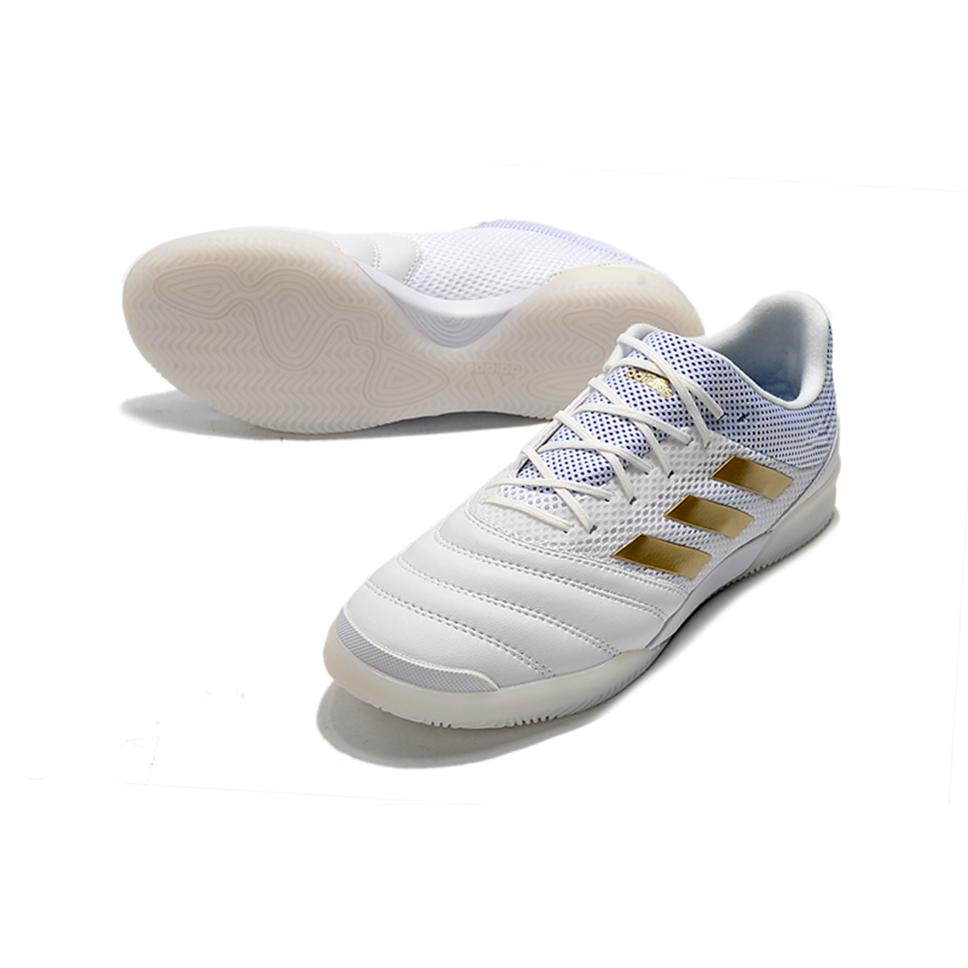 Chuteira Adidas Copa 20.1 Futsal Branco/Dourado