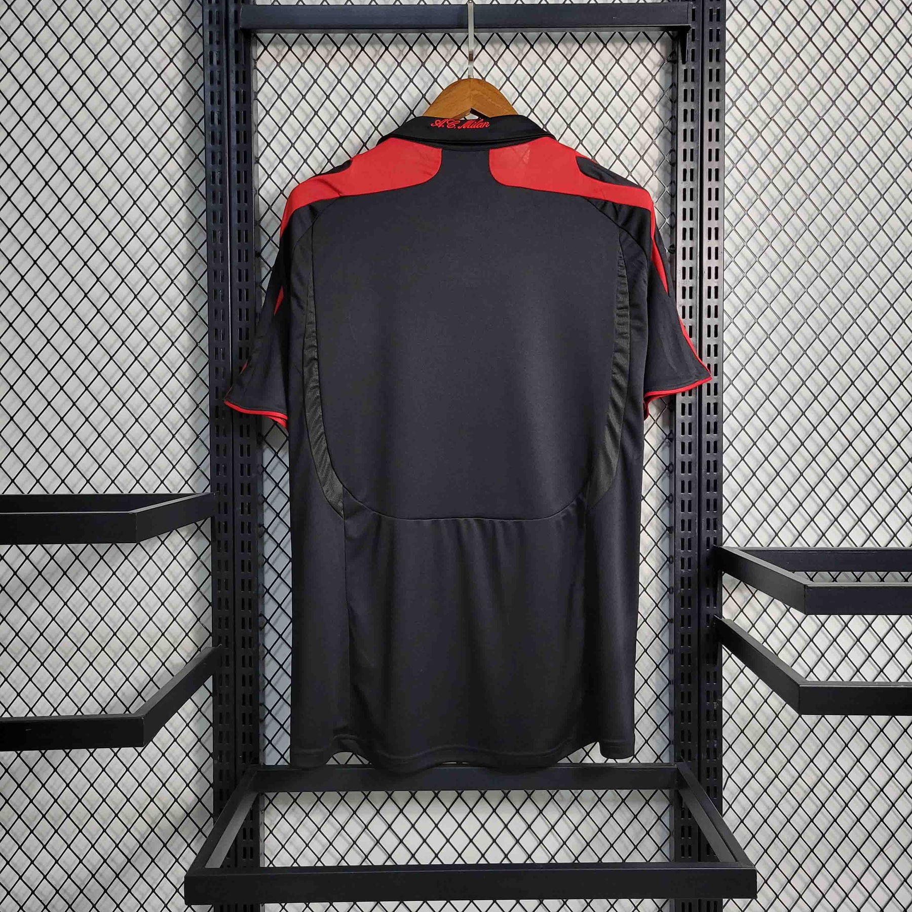 Camisa Milan Third 2007/08 - Adidas Retrô Masculina - Preta/Vermelha