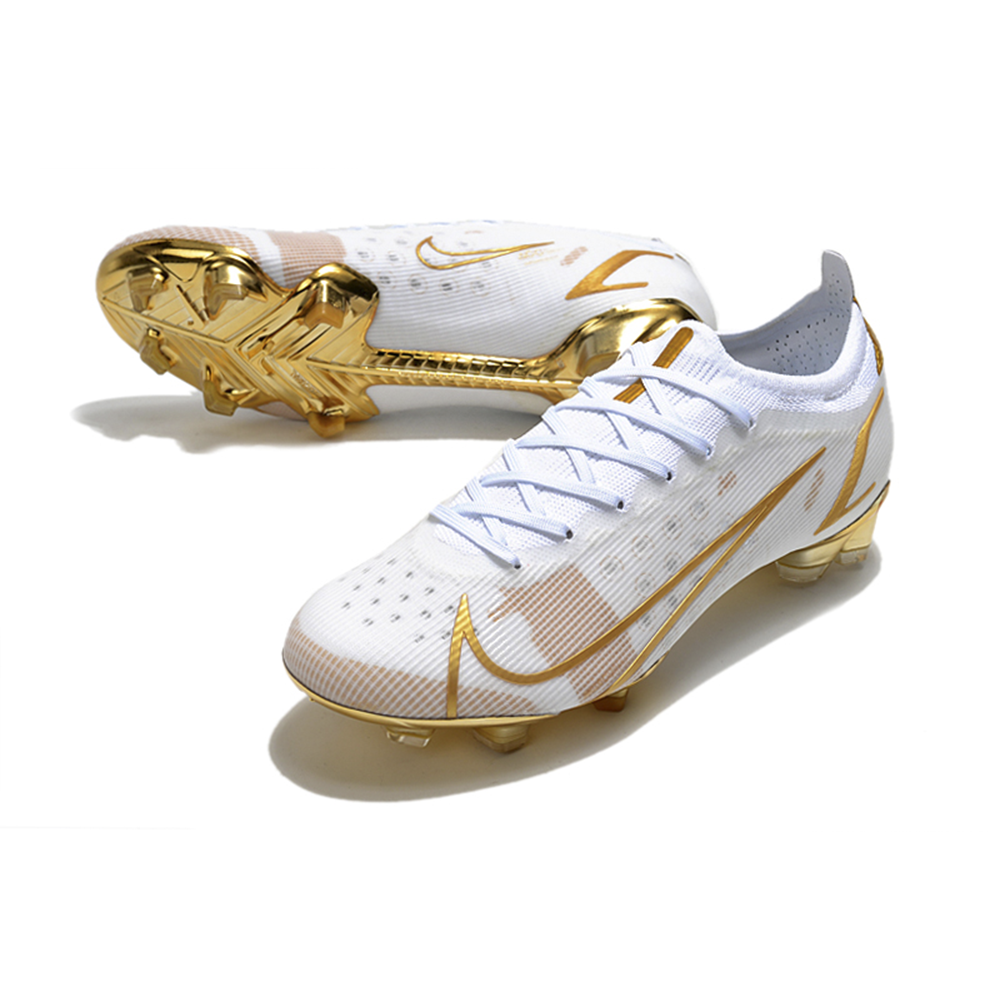 Chuteira Nike Mercurial Vapor 14 Elite Branco/Dourado