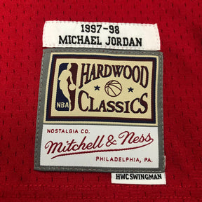 Regata Chicago Bulls Retrô Mitchell & Ness 1997/1998 Michael Jordan Vermelha