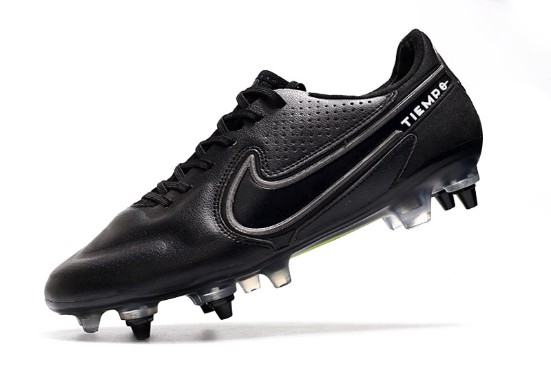 Chuteira Nike Tiempo Legend 9 Elite All Black SG-Pro Trava-mista