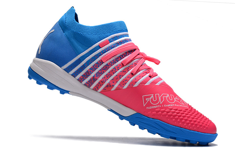 Chuteira Puma Future Z 1.3 Society Rosa/Azul