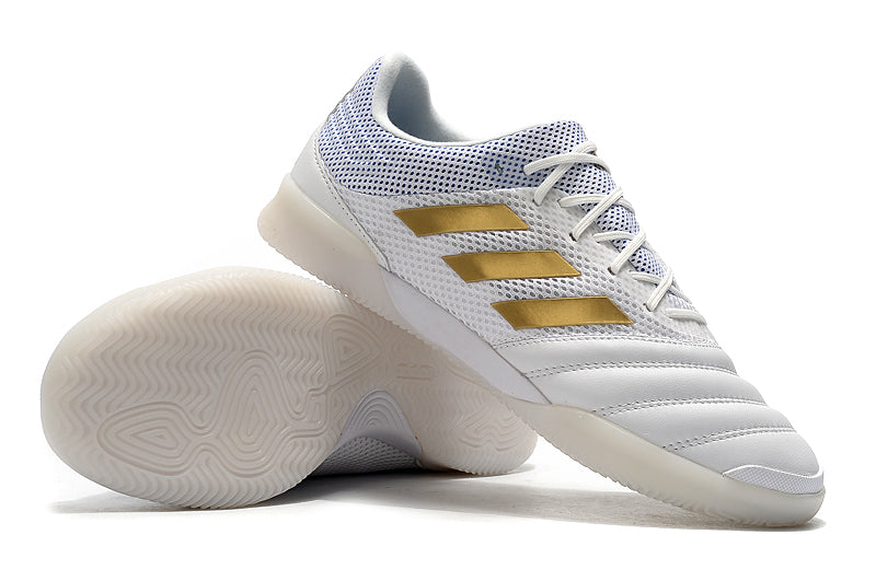 Chuteira Adidas Copa 20.1 Futsal Branco/Dourado