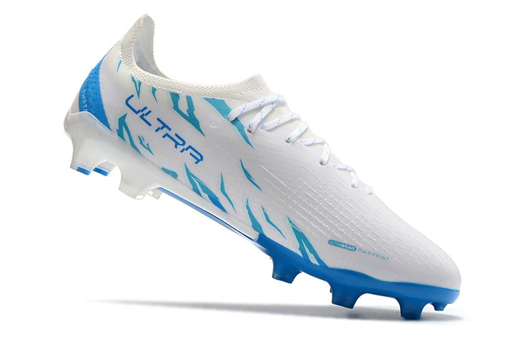 Chuteira Puma Ultra Ultimate Branco/Azul