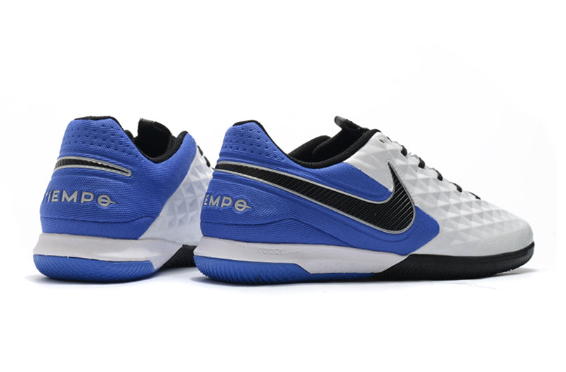 Chuteira Nike Tiempo Legend 8 Futsal Pro Branco/Azul