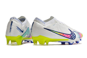 Chuteira Nike Air Zoom Mercurial Vapor 15 Elite Branco/Rosa/Azul/Verde