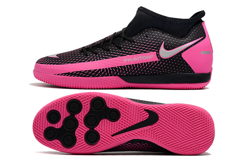 Chuteira Nike Phantom GT Futsal Pro Preto/Rosa