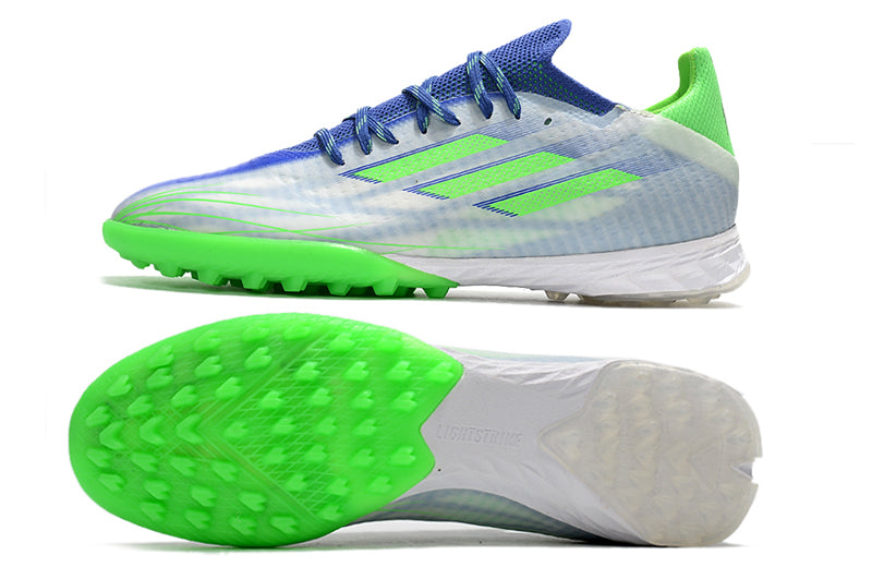 Chuteira Adidas X Speedflow .1 Society Azul/Verde