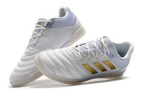 Chuteira Adidas Copa 20.1 Futsal Branco/Dourado