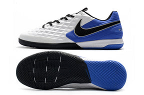 Chuteira Nike Tiempo Legend 8 Futsal Pro Branco/Azul