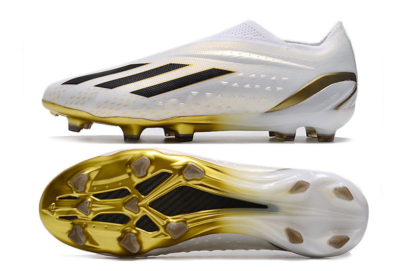 Chuteira Adidas X Speedportal + Branco/Dourado