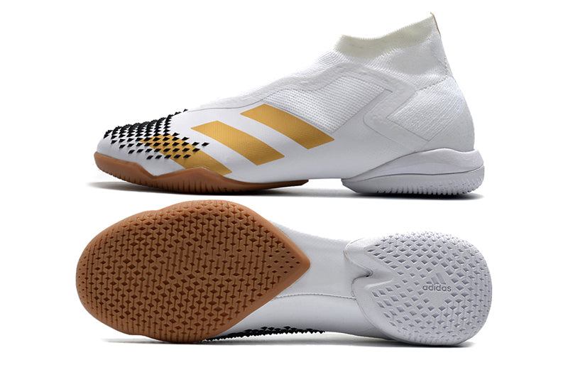 Chuteira Adidas Predator 20+ Mutator Futsal Branco/Dourado