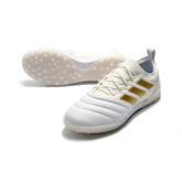 Chuteira Adidas Copa 20.1 Society Branco/Dourado