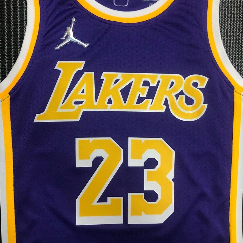 Regata NBA Los Angeles Lakers Edição Diamante 75 anos 21/22 Lebron James 23 Roxa