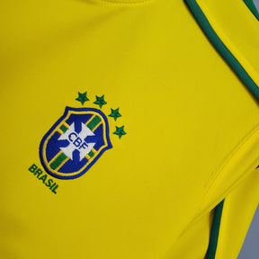 Camisa Seleção Brasil Home 1998 - Nike Retrô Masculina - Amarela/Verde